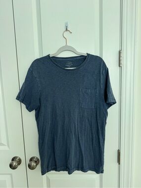 J. Crew Men's Slate Blue Short-Sleeve Pocket Tee